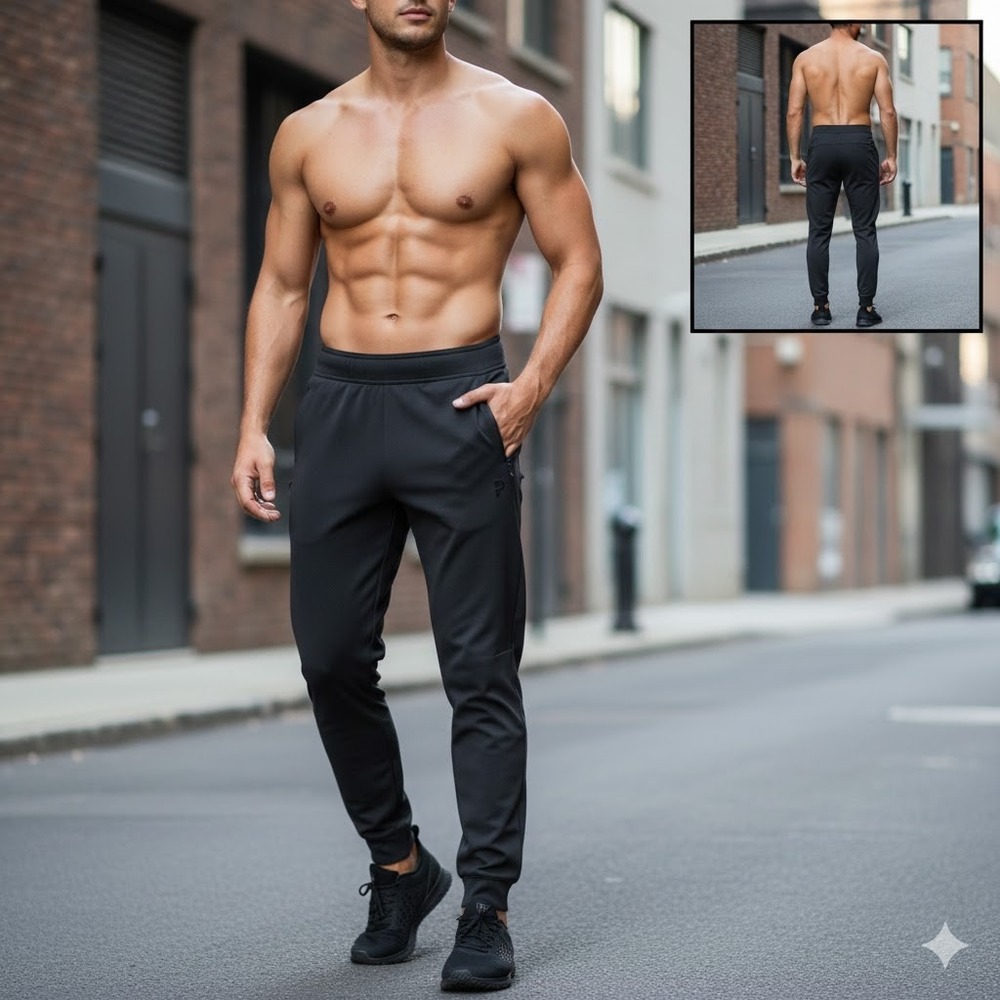 Public Rec All Day Every Day Pants Mens Black Jogger Athletic Fit Size 36x32